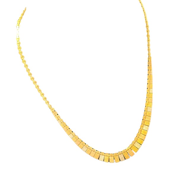 Vintage 14K Solid Gold Heavy Tricolor Cleopatra necklace Heavy’ Italy - Picture 3 of 16